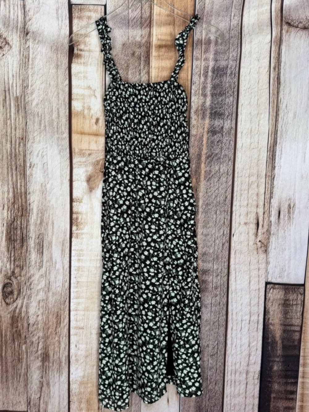 Abercrombie Floral Smocked Maxi Dress Cottagecore Sun Feminine Summer Size XS